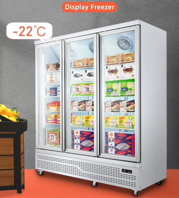Shop Stores Supermarket Commercial Display Freezer Refrigerator for Frozen Foodstuffs