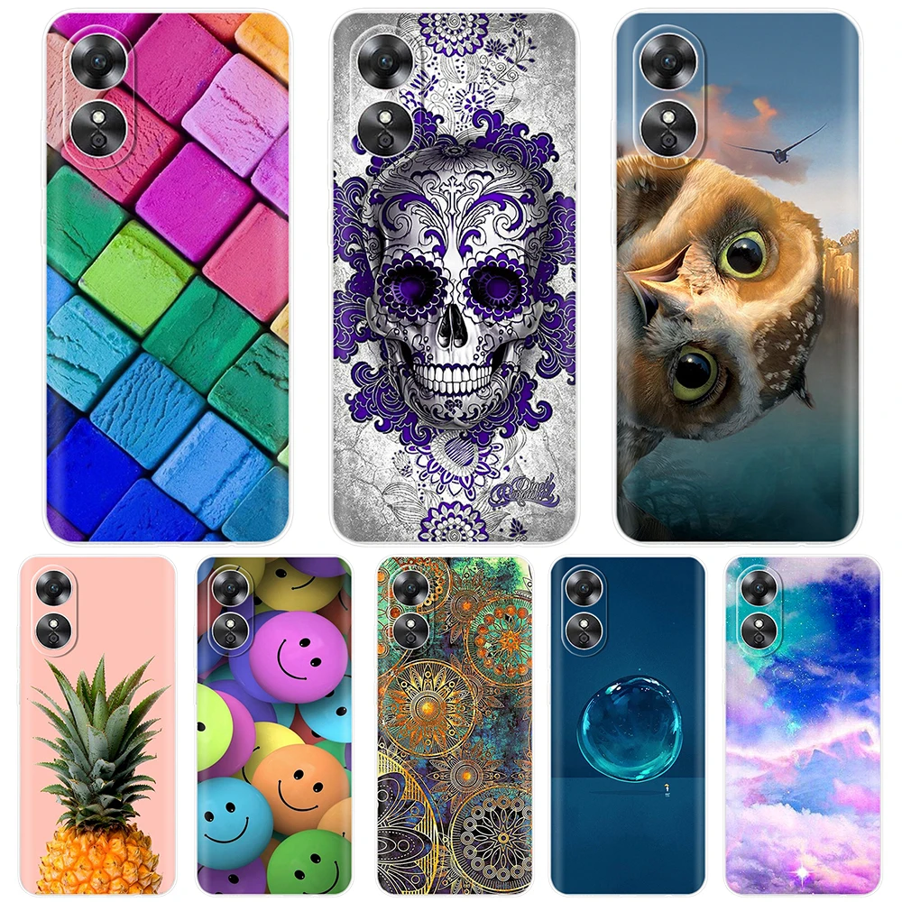 Per Oppo A17 A17K Custodia Protettiva Trasparente Funda Per Oppo A17 Cph2477 A17K Paraurti In Silicone Oppo A17 A 17 Borse Per Custodia Per Telefono