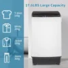 Full Automatic Washing Machine, 17.6Lbs Top Load Portable Washer with Drain Pump, 10 Wash Programs 8 Water Level Washer a 4