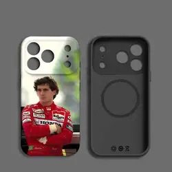 Ayrton Senna Magnetic Silicone Soft Phone Case - iPhone 14 (Z1)