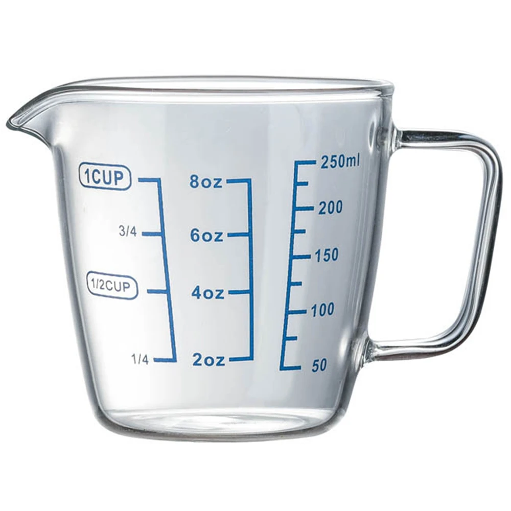 High Borosilicate Measuring Glass Cup Liquid Measurement With Scale Microwave Oven Available Kitchen Baking Glass Cup