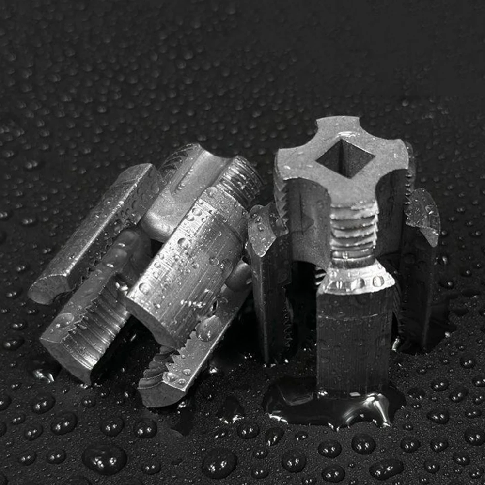 2PCS 4/6 Points Pipe Threader Kit Integrated Internal/External Universal Drill Bit PVC Pipe Thread Opener Thread Cutting Tool