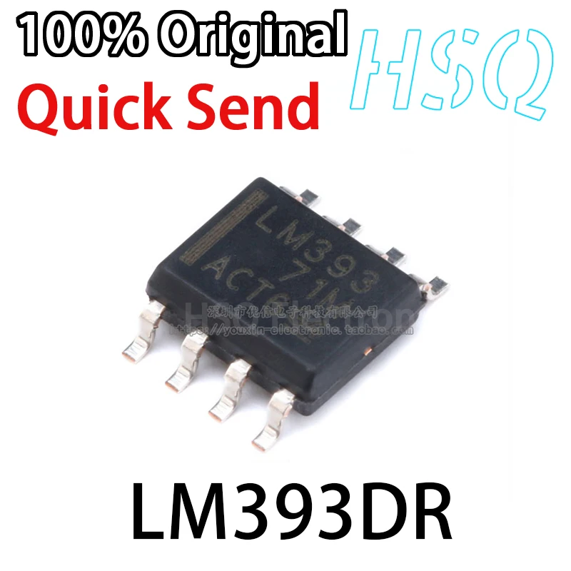 

10PCS Original Patch LM393DR LM393 SOIC-8 Dual Voltage Comparator IC Chip