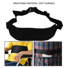 

Wheelchair Belt Adjustable Breathable Wheelchair Fixing Belt Harness Strap for Elderly Patient Braces Supports Home Care (Black)