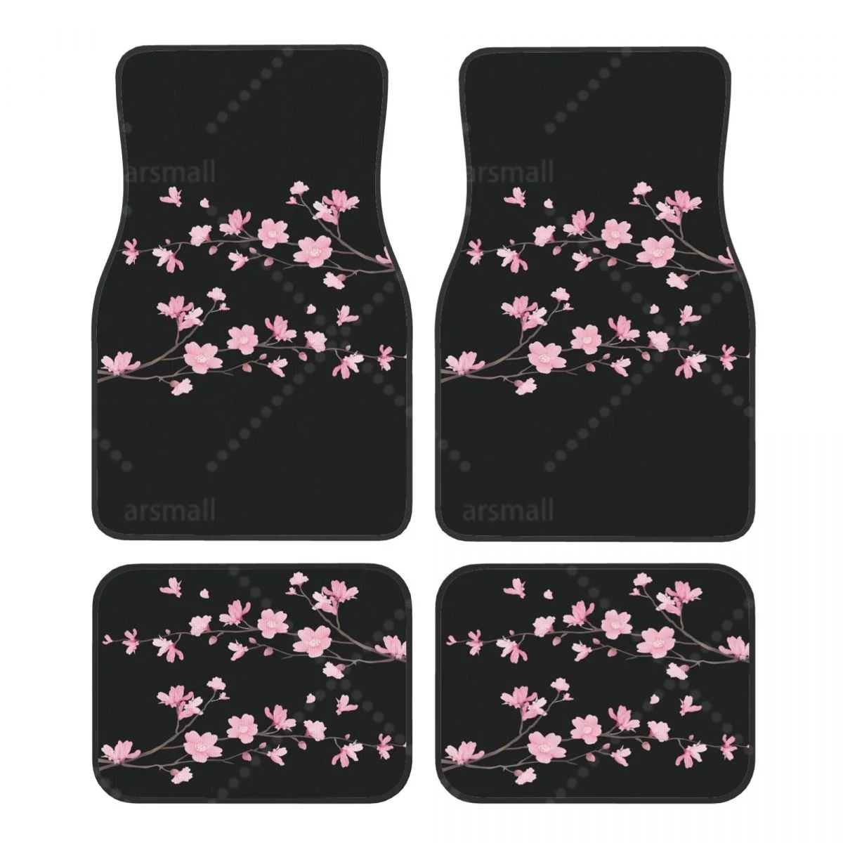 Cherry blossom mat car 4 pieces set anti-slip front and rear foot mat universal car accessories for SUVs
