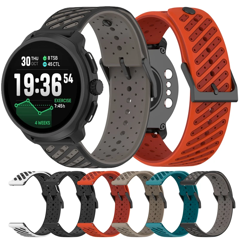 Stylish Two-Tone Silicone Replacement Band - 22mm Strap Bracelet