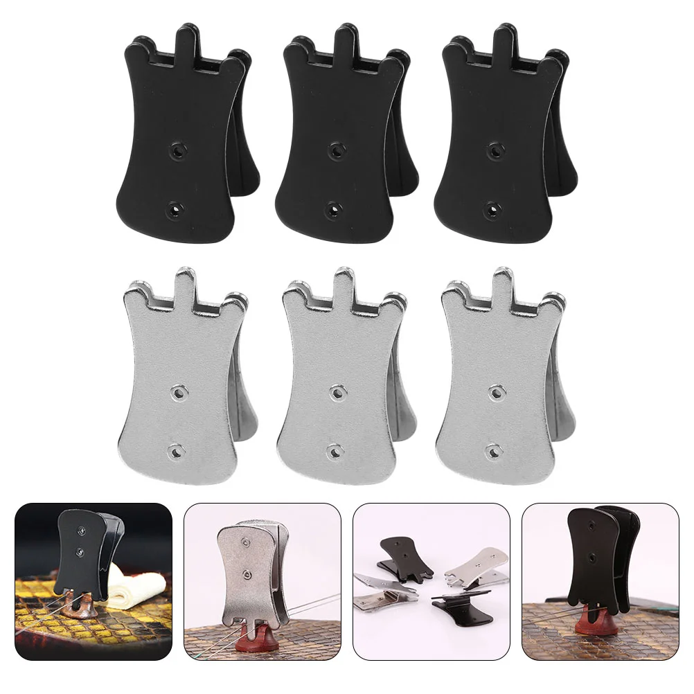 

6 Pcs Erhu Muffler Practice Accessories Supply Silencer Simple Mute Chinese Style Tools Clip Galvanized Steel Muted