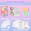 A6 Budget Binder Planner With Monthly Schedule Envelopes Colorful PU Leather Notebook Binder With 8 PCS A6 Binder Pockets 3