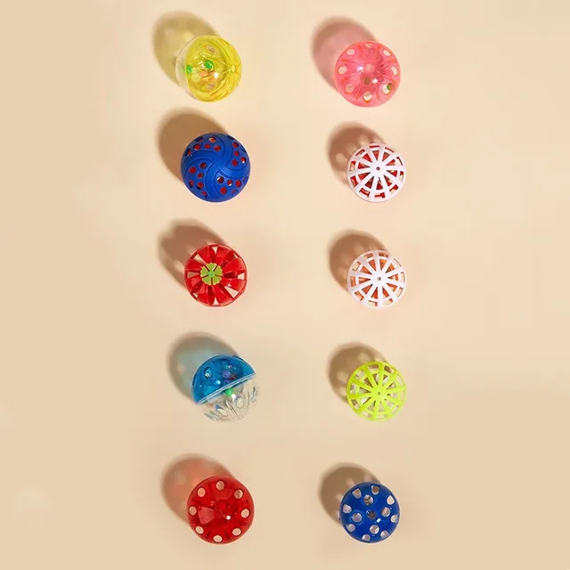 Colorful Plastic Bell Ball Mesh Hollow Ball Making Noise Teasing Cats Pet Supplies Self Fun Gnawing Cat Toys 3