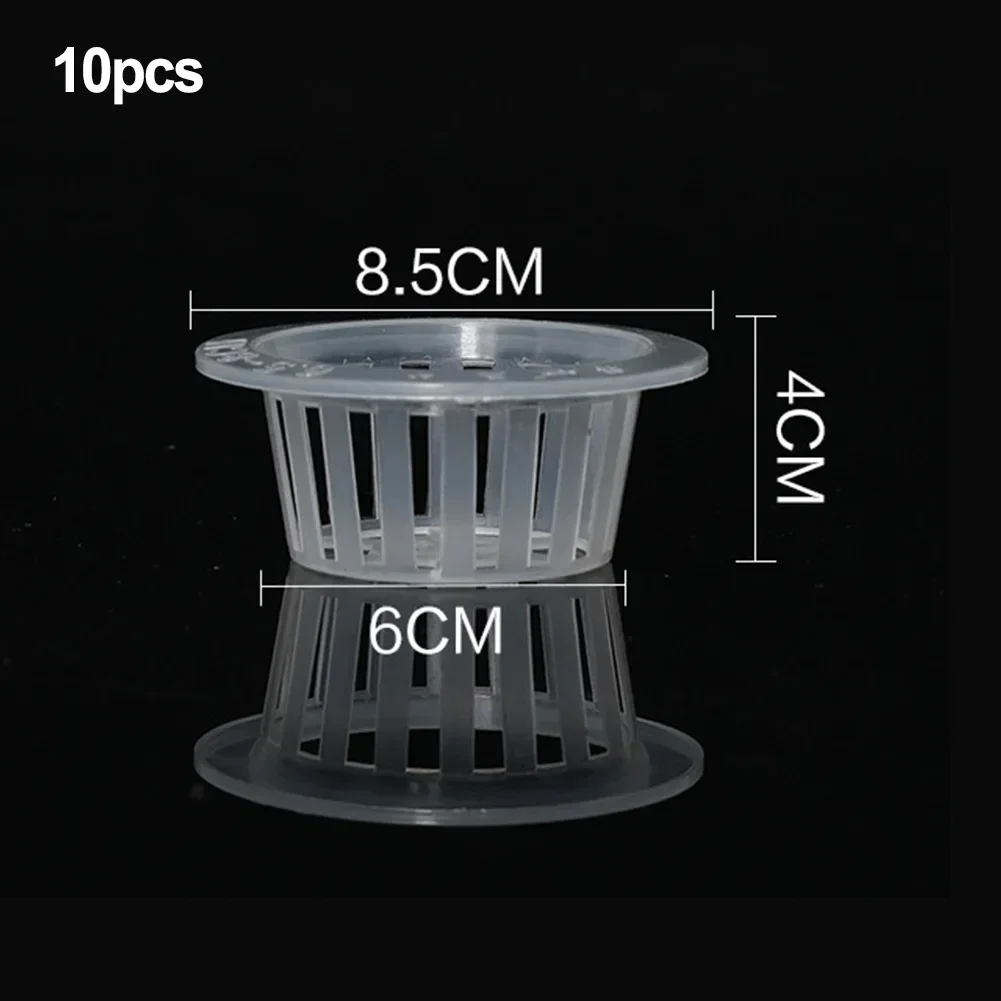 10pcs Plastic Mesh Pots Net Cloning Basket Hydroponic Aquarium Insert Plants Growth Flower Pot Tray Garden Supplies LNY9198 Nursery Pots