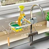 Kitchen Aluminum Sink Storage Rack Sponge Drain Holder Drainer Faucet Shelf Basket Towel Organizer Bathroom Accessories 3