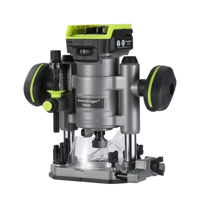 하이머딩거 LB505 40V 브러시리스 무선 6단계 속도 조절 목공용 핸드 우드 엣지 라우터 트리머 DIY 전동 공구, 배터리 미포함