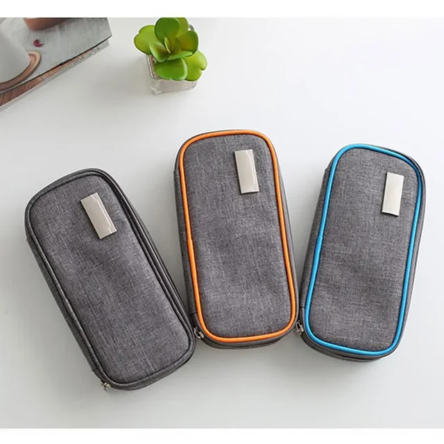 Sac de réfrigération à insuline Portable, boîte réfrigérée, réfrigérateur à insuline, congélateur de médicaments, sac isotherme à insuline, 2 tampons de glace 1