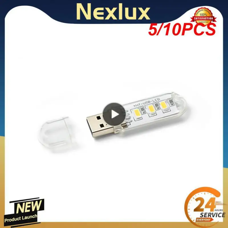 

Мини-фонарик для чтения, 5/10 шт., USB, 5 В