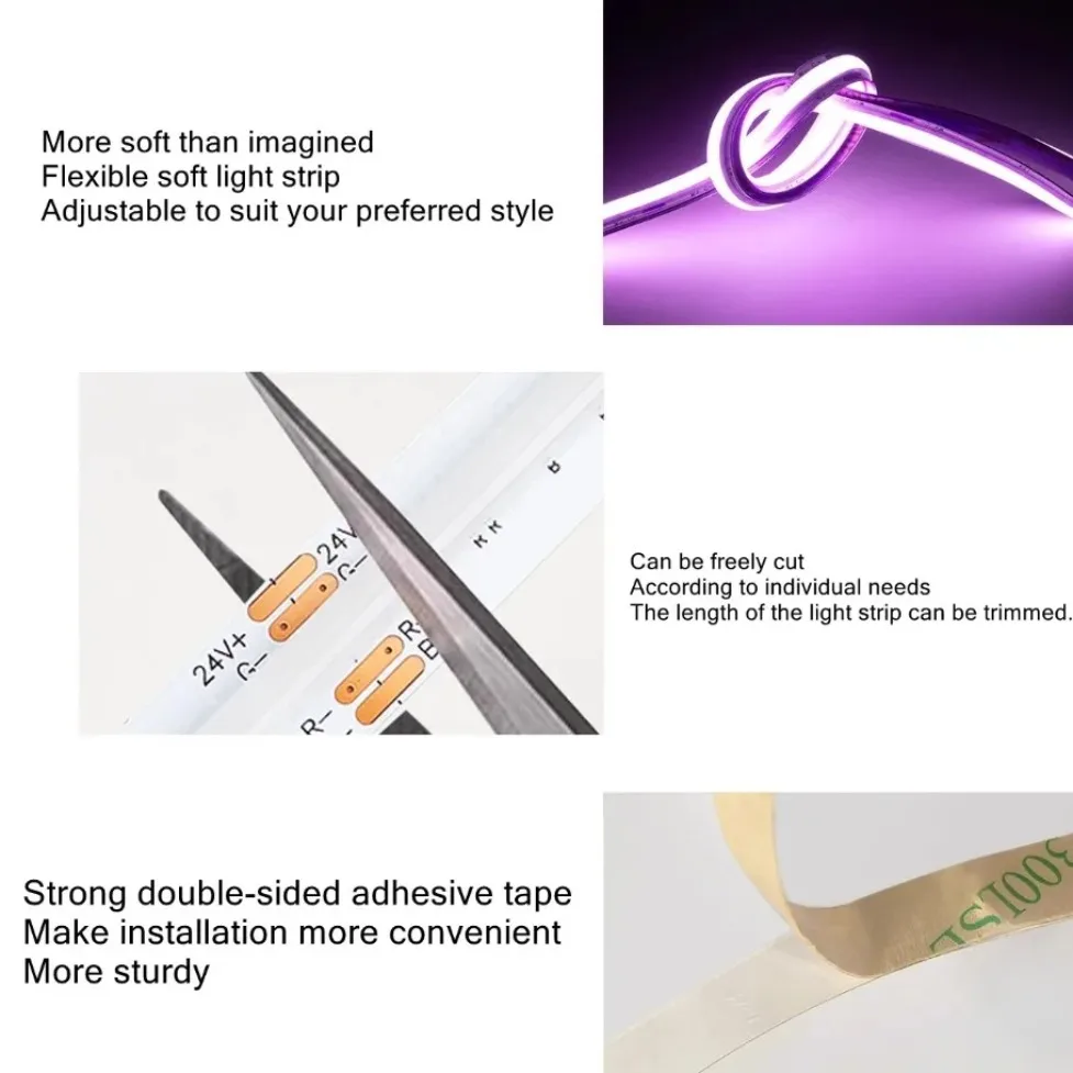 รูปสินค้า LED Strip ยืดหยุ่น RGB สว่างสูง ตกแต่งห้องนั่งเล่น ห้องนอน