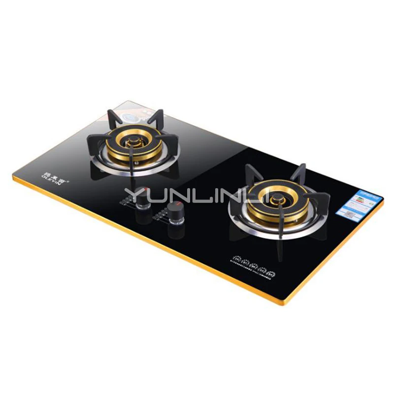 Household Gas Stove Embedded/Table Type Gas Furnace Double-burner Cooker