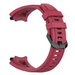 Silicone Watchband Strap for Enhanced Comfort and Style (Red)