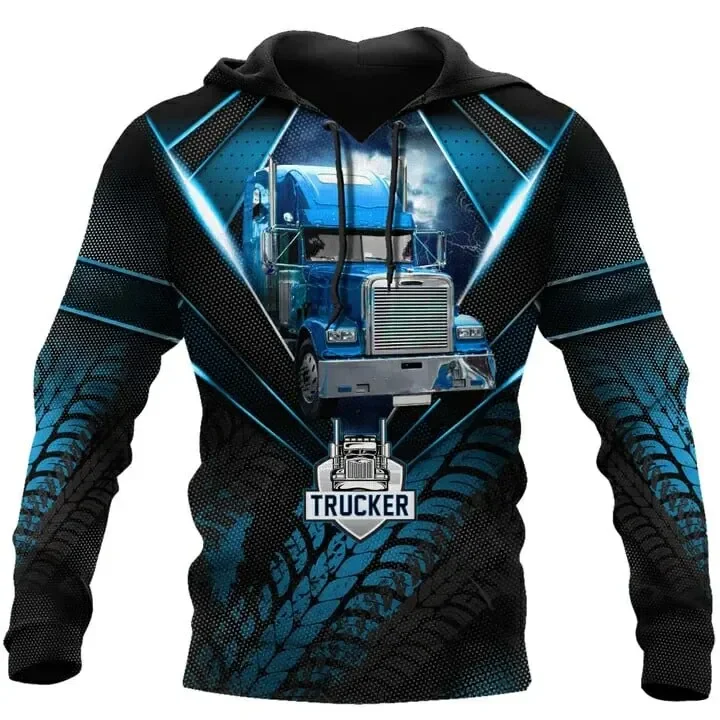 thumbnail image 1 of Nuevas sudaderas con capucha para hombre con estampado 3D de camiones pesados, moda urbana, suéter holgado de gran tamaño, sudaderas casuales de otoño e invierno, 1 of 5