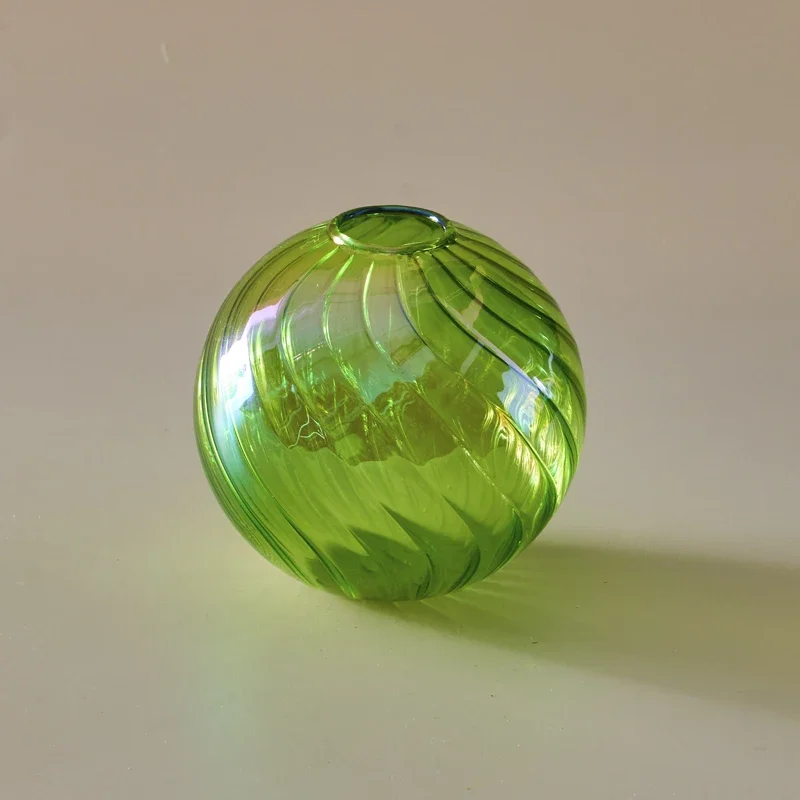 Iridescent Glass Vase for Tabletop & Home Decor