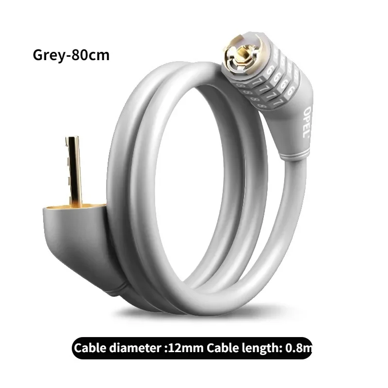 Anti Theft Steel Cable Lock Foldable Bicycle Anti Shear Anti Rust Portable Mountain Bike Cable Enhanced Password Lock