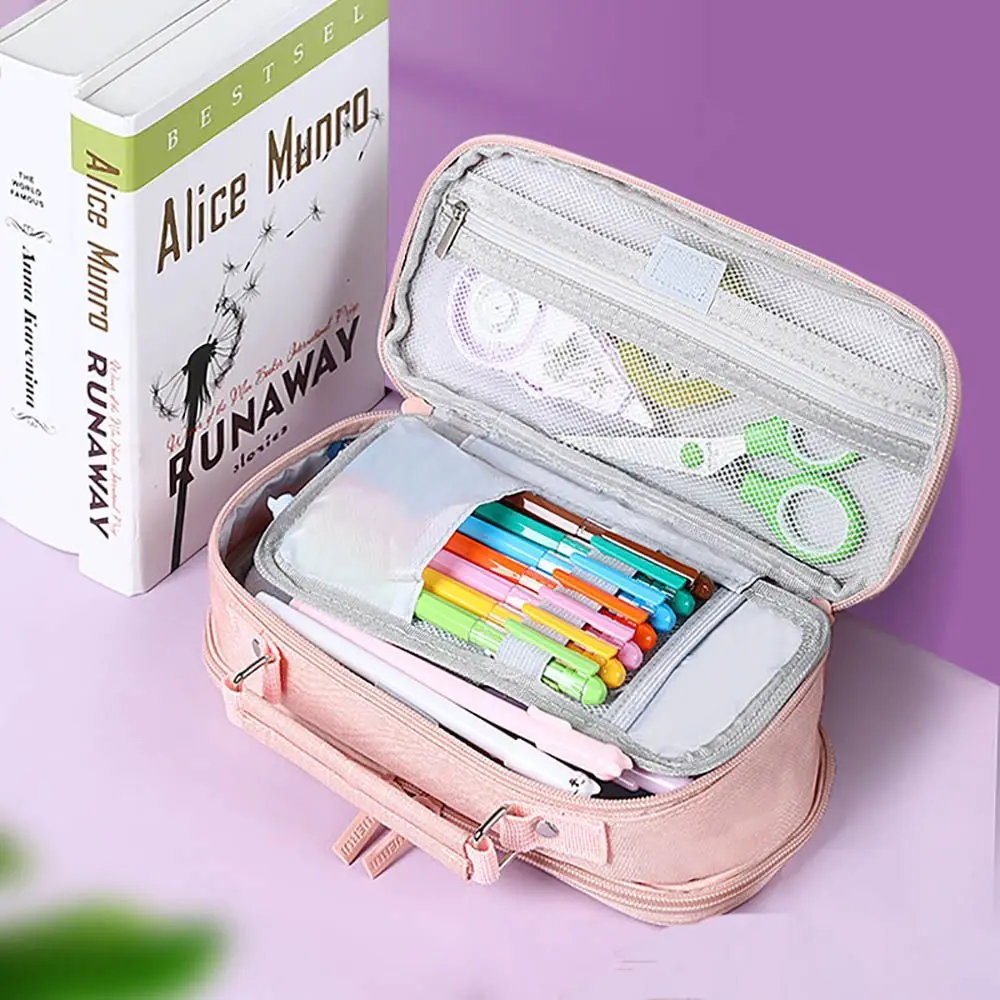 

Portable Big Capacity Storage Bag Stationary Pencil Case Pen Pouch Pencil Bags Pen Box