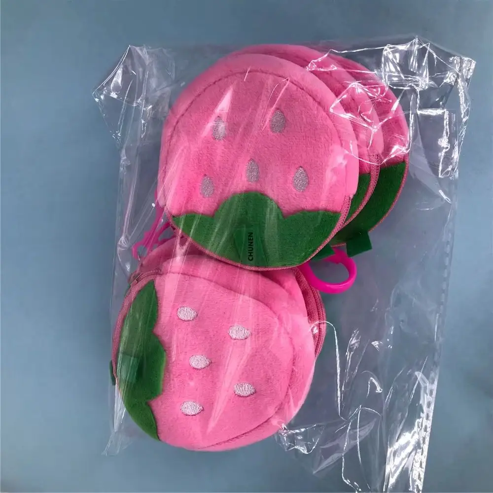 50개 믹스 디자인 과일 플러시 동전 지갑 - 8CM 플러시 장난감 동전 가방 파우치