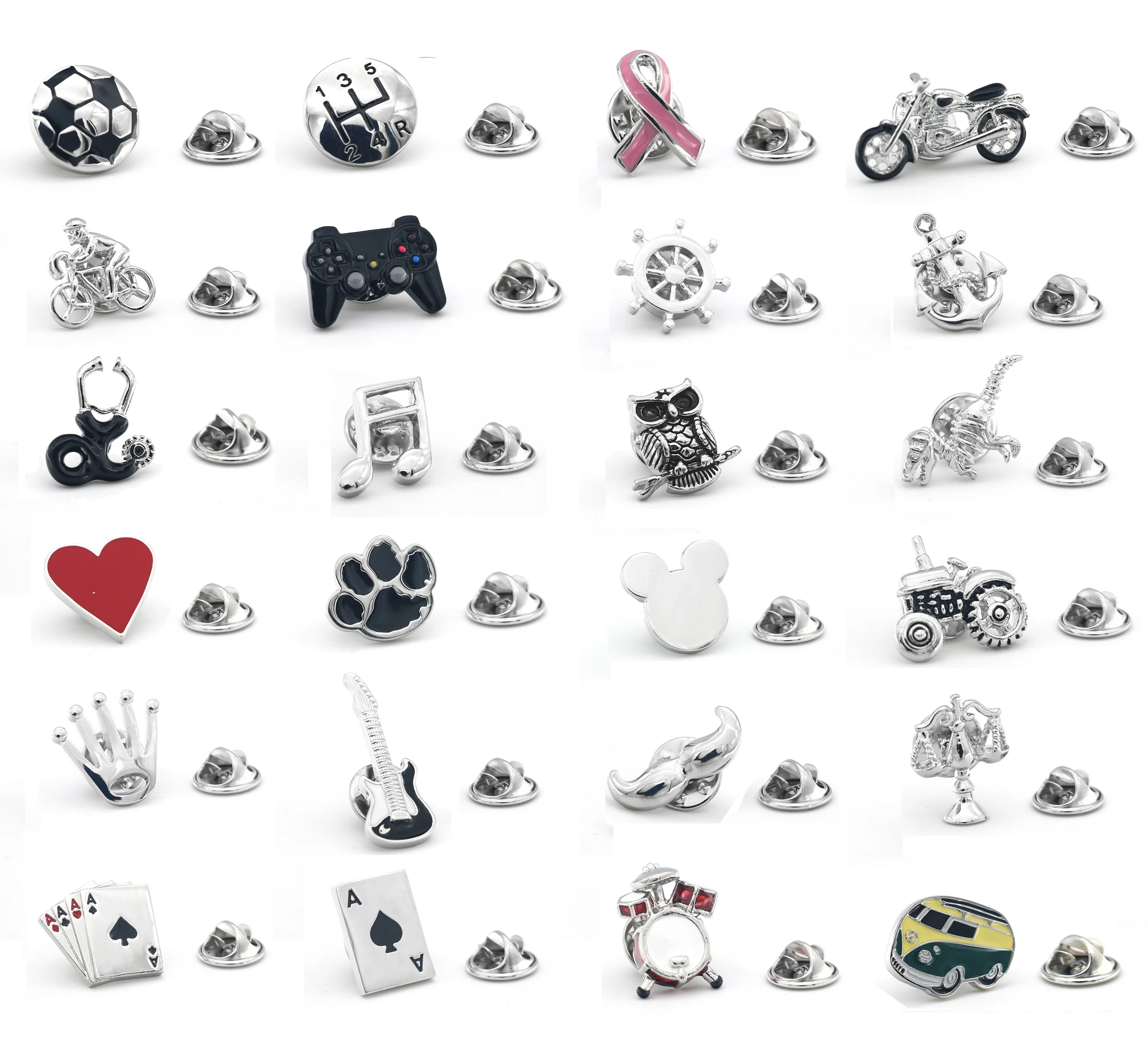 

Мужская модная брошь iGame, Женская булавка для лацкана, металлический значок, качественный латунный материал, музыкальный автомобиль, животное, якорь, дизайн покера