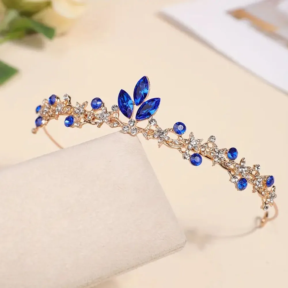 1pc Mädchen Prinzessin Krone Stirnband Süße Einfache Kristall Tiara für Partys Fotografie Requisiten Elegante Haar Schmuck Kopfbedeckungen – Detail 10
