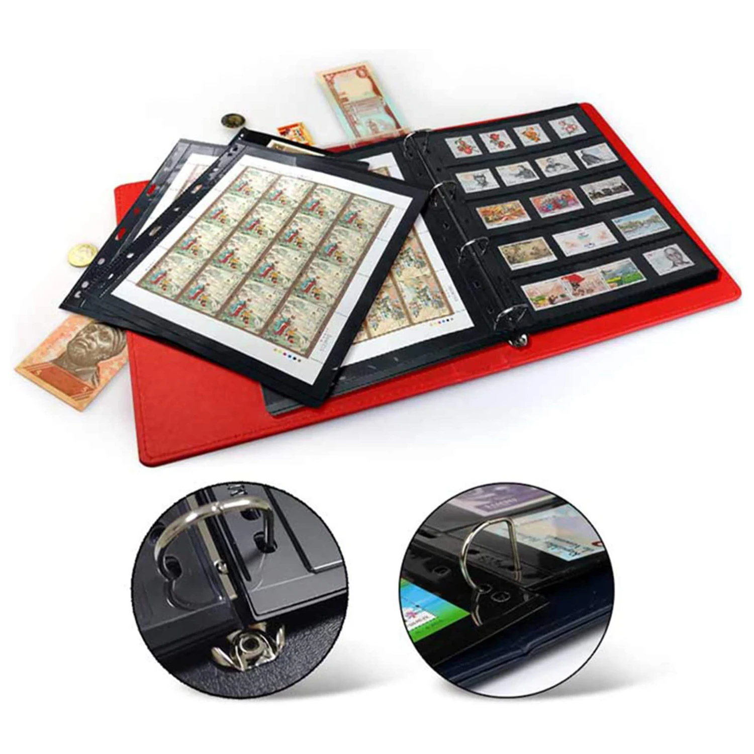 Stamp Collection Coin Album Boek A4 Zuur Gratis Verzamelen Album Binder Voor Bankbiljet Badges Tokens Herdenkingsmunt Valuta Postkaart