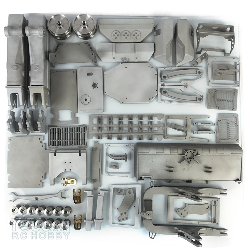 LESU 1/14 Aoue-DT60 Crawler Dozer Bulldozer DIY RC Hydraulic Model Truck Pump Lights Unpainted Unassembled RC Toys Model 5