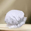 Women Breathable Satin Lace Bonnet Lady White Elastic Brim Maid Hat for Stage Role Playing and Halloween Costume Cosplay Props 3