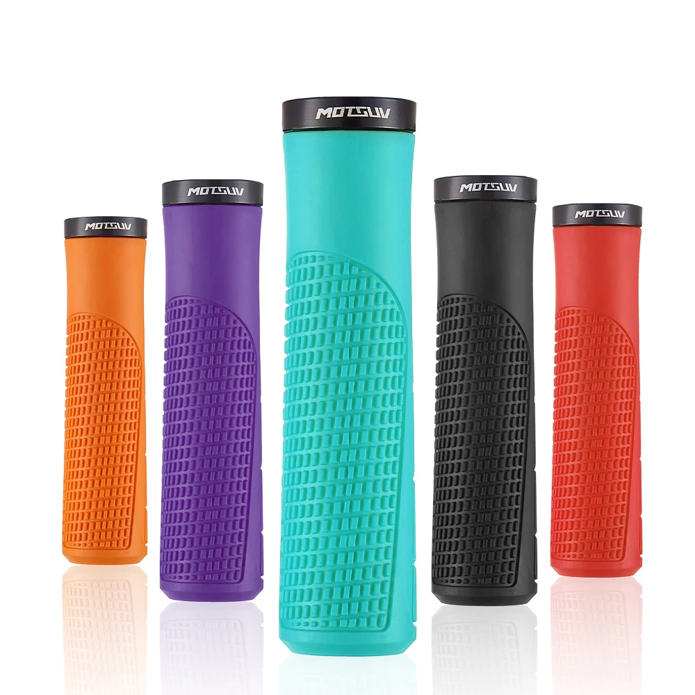Mountain Bike Handlebar Grip Soft Rubber MTB Grips Anti-skid Comfortable Lockable Bicycle Grips Ultralight Bike Parts 1 Pair bicycle handlebar grips bike handlebar grips bike handle grips