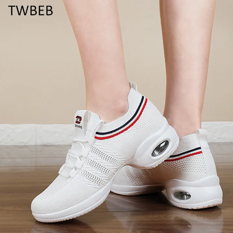 

New Soft Outsole Breath Dance Shoes Women Sports Feature Dance Sneakers Jazz Hip Hop Shoes Woman Dancing Shoes