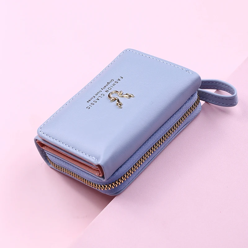 Luxury Brand Women's Small Wallet Female Card Holder Short Wallets with Coin Purse for Woman Ladies PU Leather Hasp Mini Clutch 3