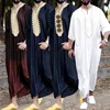 Muslim Men Jubba Thobe Kaftans Dress Ramadan Printed Dishdasha Robe Arab Loose Long Blouse Gown Eid Mubarak Clothing