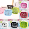 Candy Color Alarm Clock Battery Silent Home Desk Table Analog Clock Snooze 1