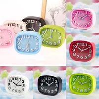 Candy Color Alarm Clock Battery Silent Home Desk Table Analog Clock Snooze 1