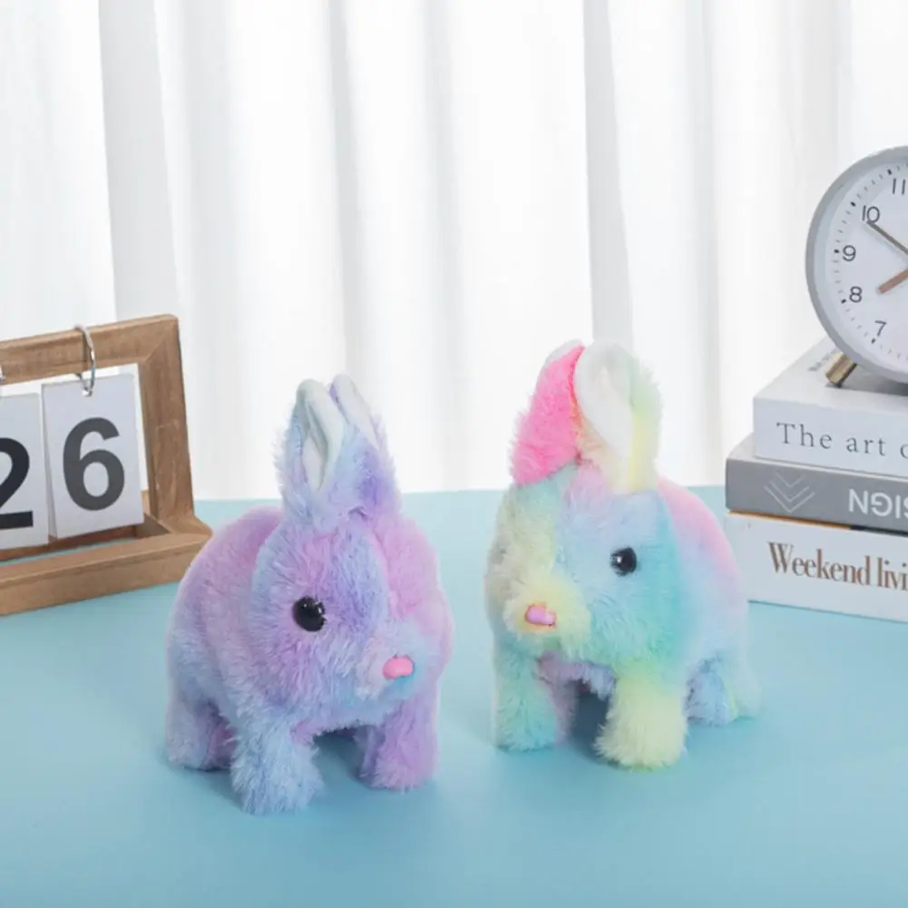 Animated Jumping Bunny Colorful Bunny Plush Toy with Interactive Features for Kids Walking Rabbit Electronic Pet for Children's