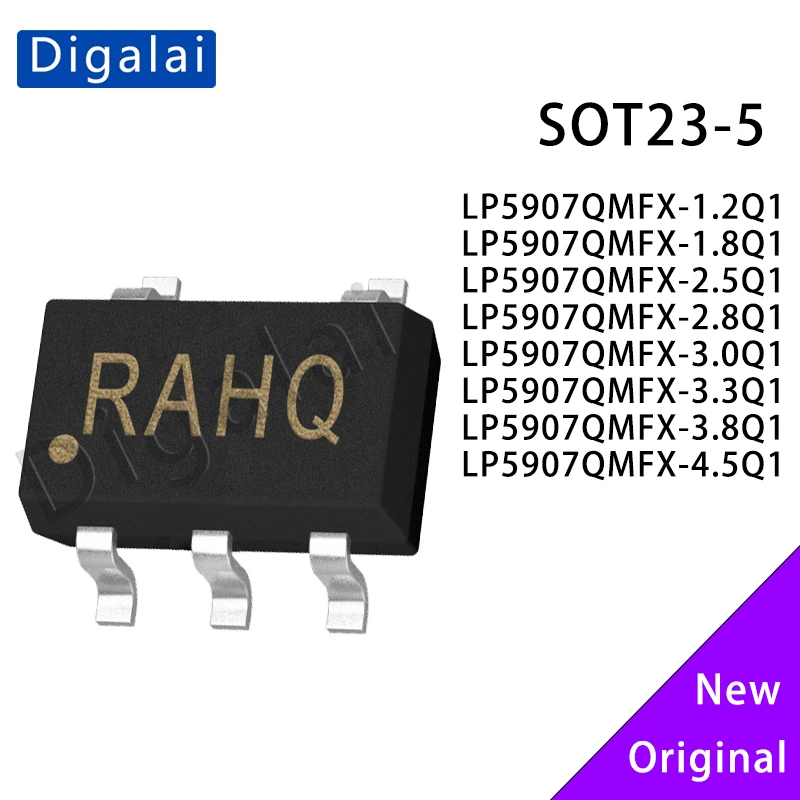 Original LP5907QMFX Ultra-Low Noise LDO Regulator IC Chip 1,2-4,5 V 500 mA SOT-23-5 Bulk Stock für Elektronikmarkt