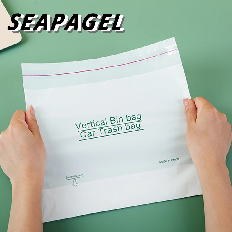 Car Trash Bag Spill-proof Self-adhesive Big Capacity Car Litter Bag Disposable For Home Kitchen Office