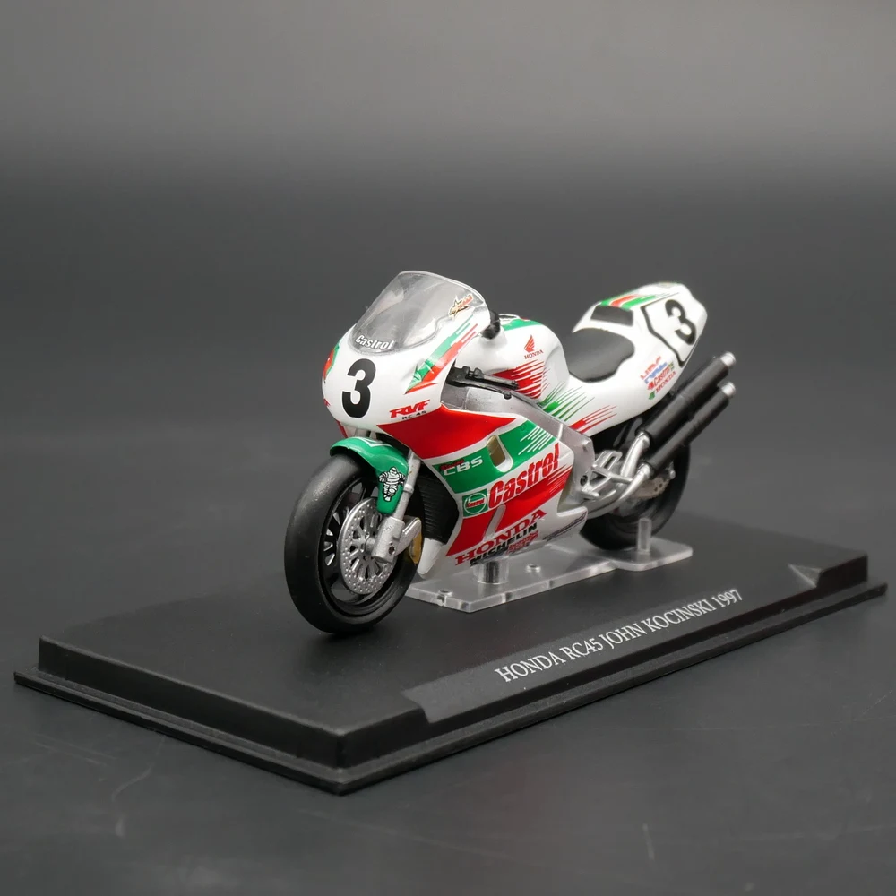 Modelo de motocicleta de juguete de Metal a escala Ixo 1/24 Honda RC45 JOHN  KOCINSKI 1997 - AliExpress