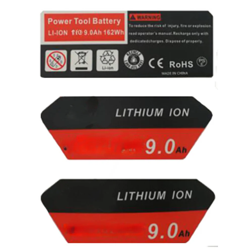 2SetsLiionBattery3Ah6Ah9AhStickerLabelModelNumberelectricquantityidentification