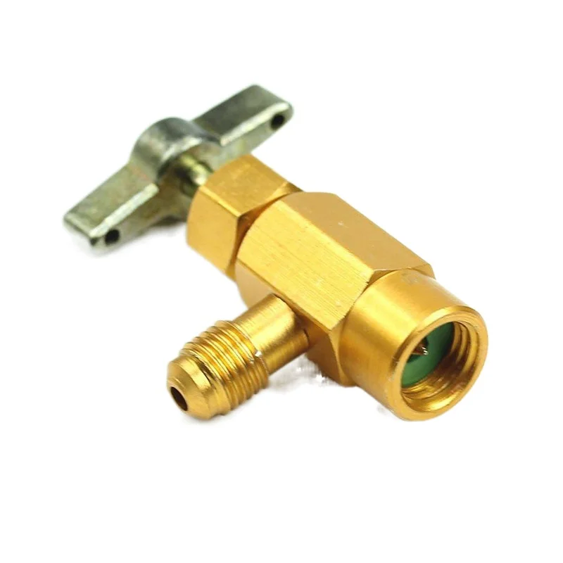 Refrigerant Can Opener 1/4 Thread Adapter for Car Air Conditioner
