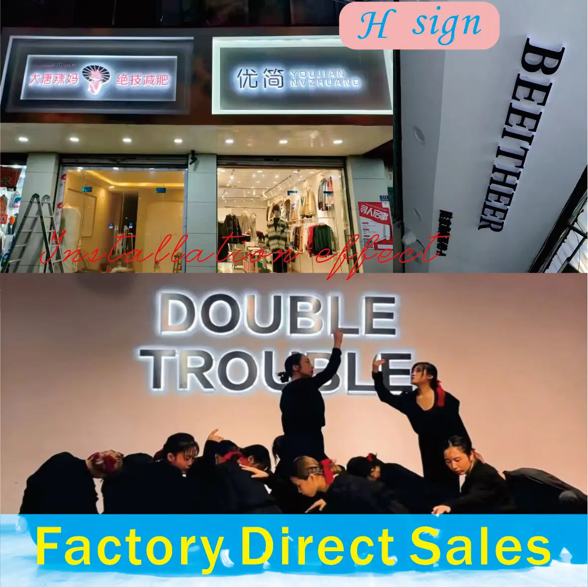 led Luminous Character door signboard 12v Outdoor Waterproof Super Bright Mini Background Wall word Neon light-M neon sign