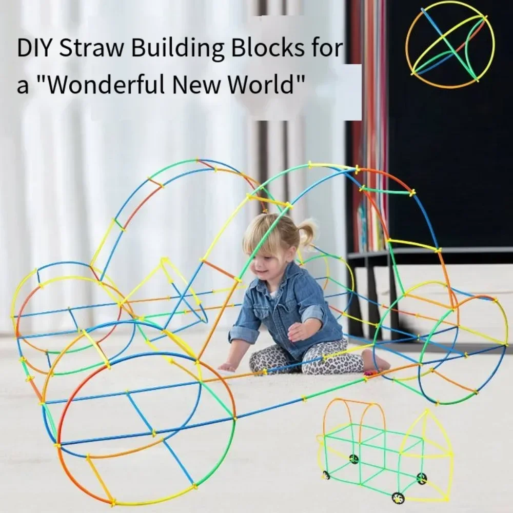 Straw Builder Toys Construction Engineering Toys Fine Tube Building Blocks Toys Educational DIY Gifts For Boys And Girls