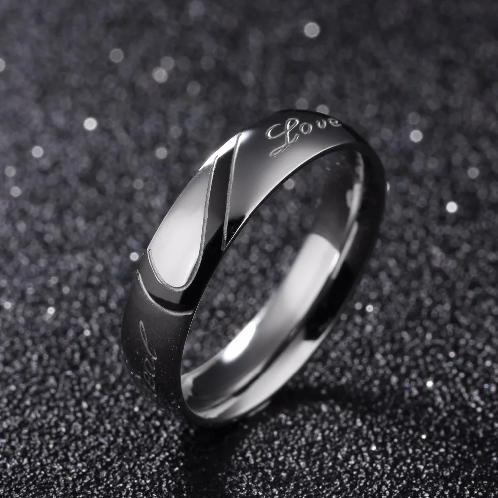Fashion Jewelry Unisex Solid Polished Stainless Steel Girl Women men Lover Couples Rings US size 5 6 7 8 9 10 11 12 13 14 15 4