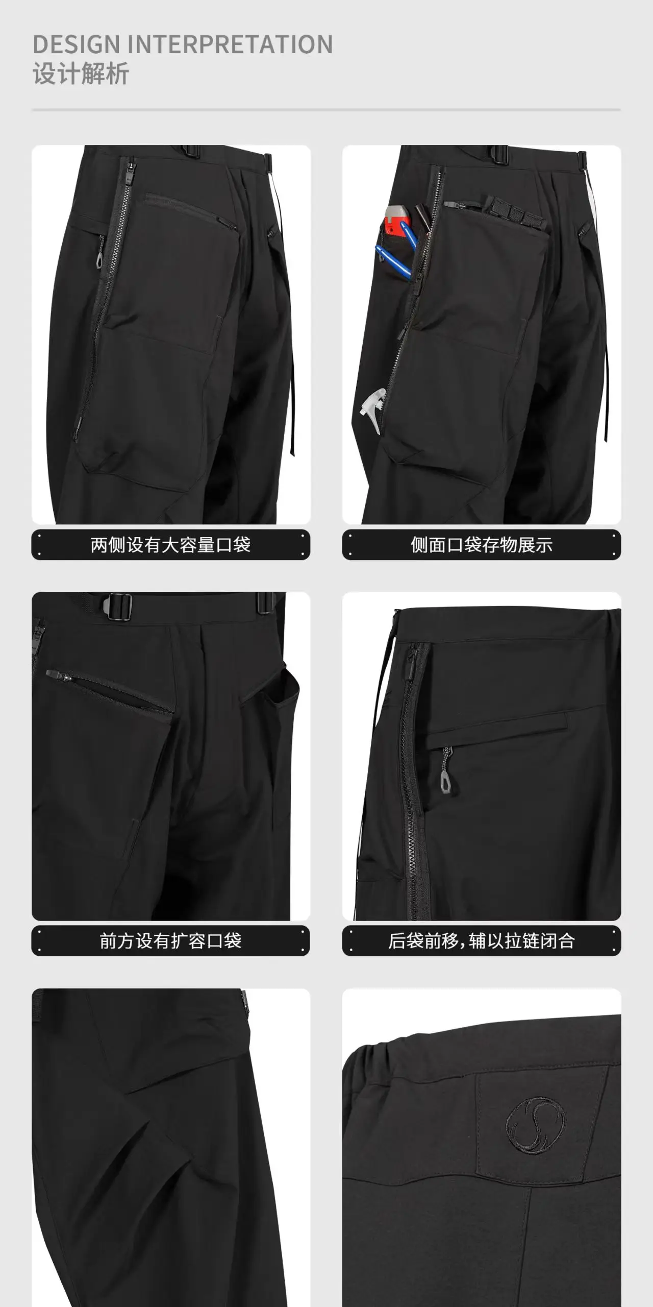 Nosucism 25aw 5.0 ver paratrooper pants multipocket nylon spandex material adjustable waist techwear