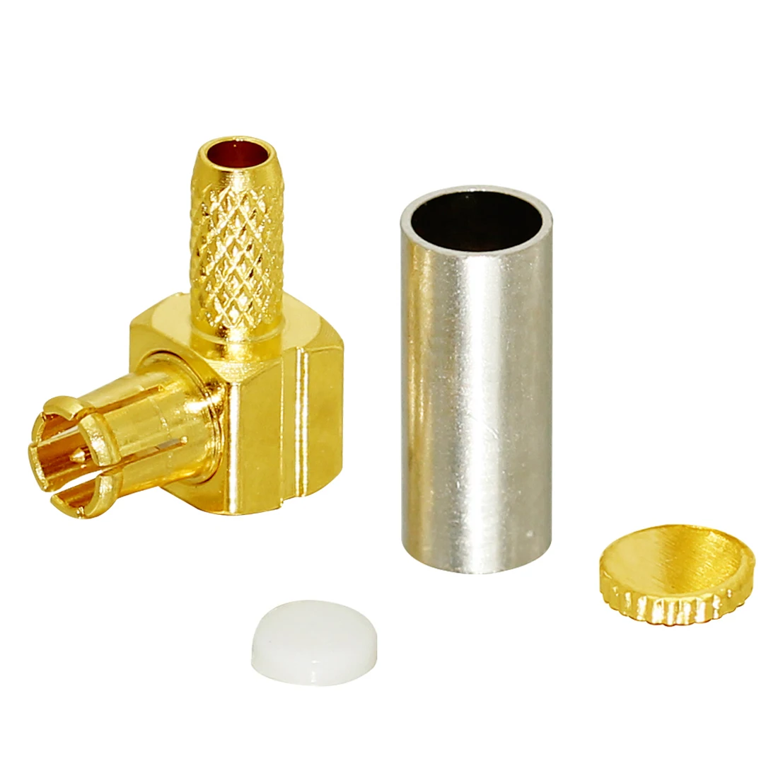 1 stück MCX Crimp Männlich Rechtwinklig RF Stecker 75 Ohm Für LMR100 RG316 RG174 Großhandel Schnelle Lieferung