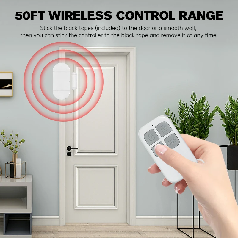 Wireless Remote Entry Alarm System for Home Security - 130dB Door and Window Sensor Kit
