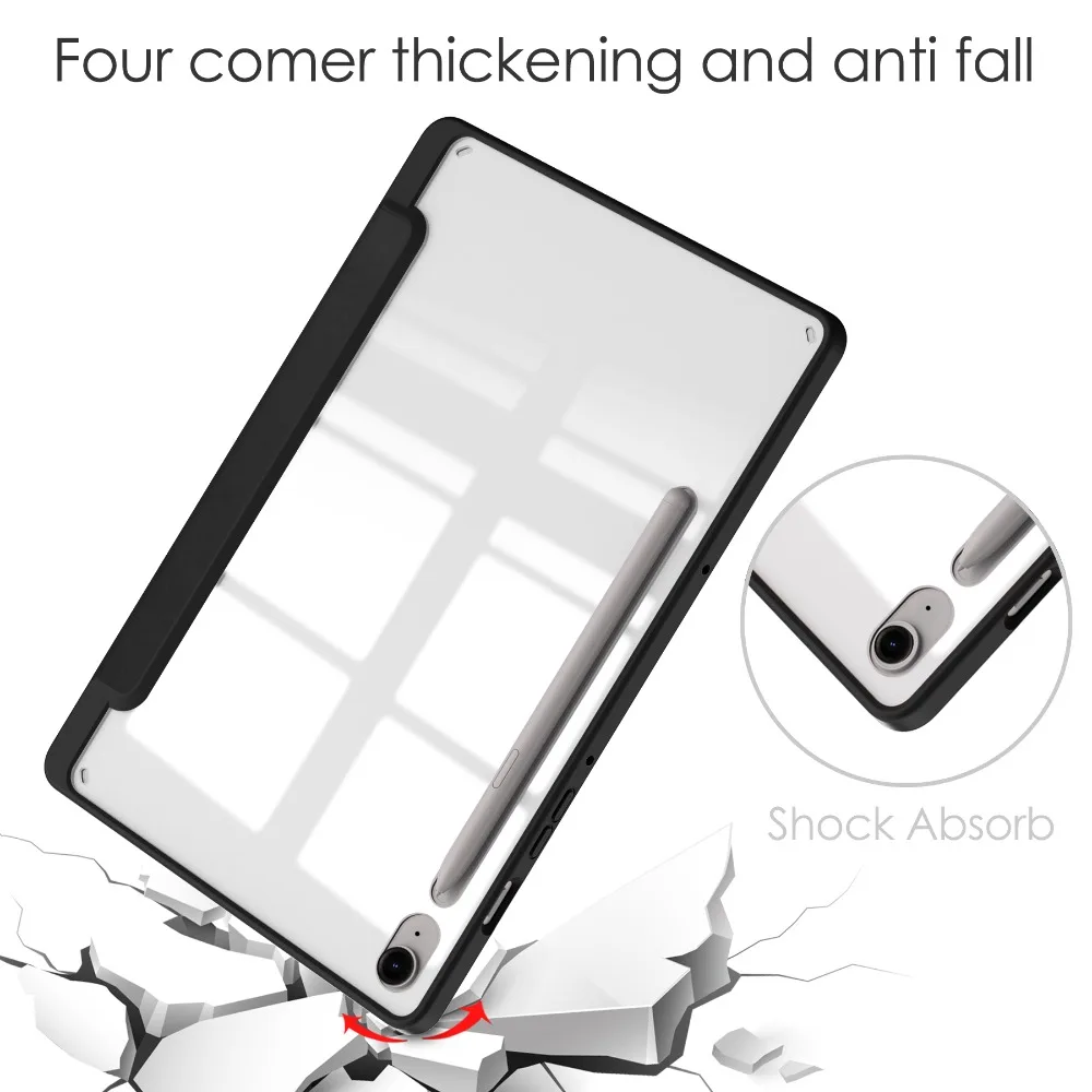Enhanced Protective Acrylic Back Cover with Pencil Holder